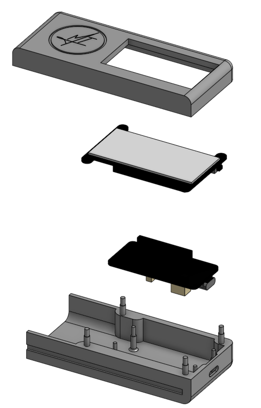 ESPion ESP32 and e-ink housing drawing